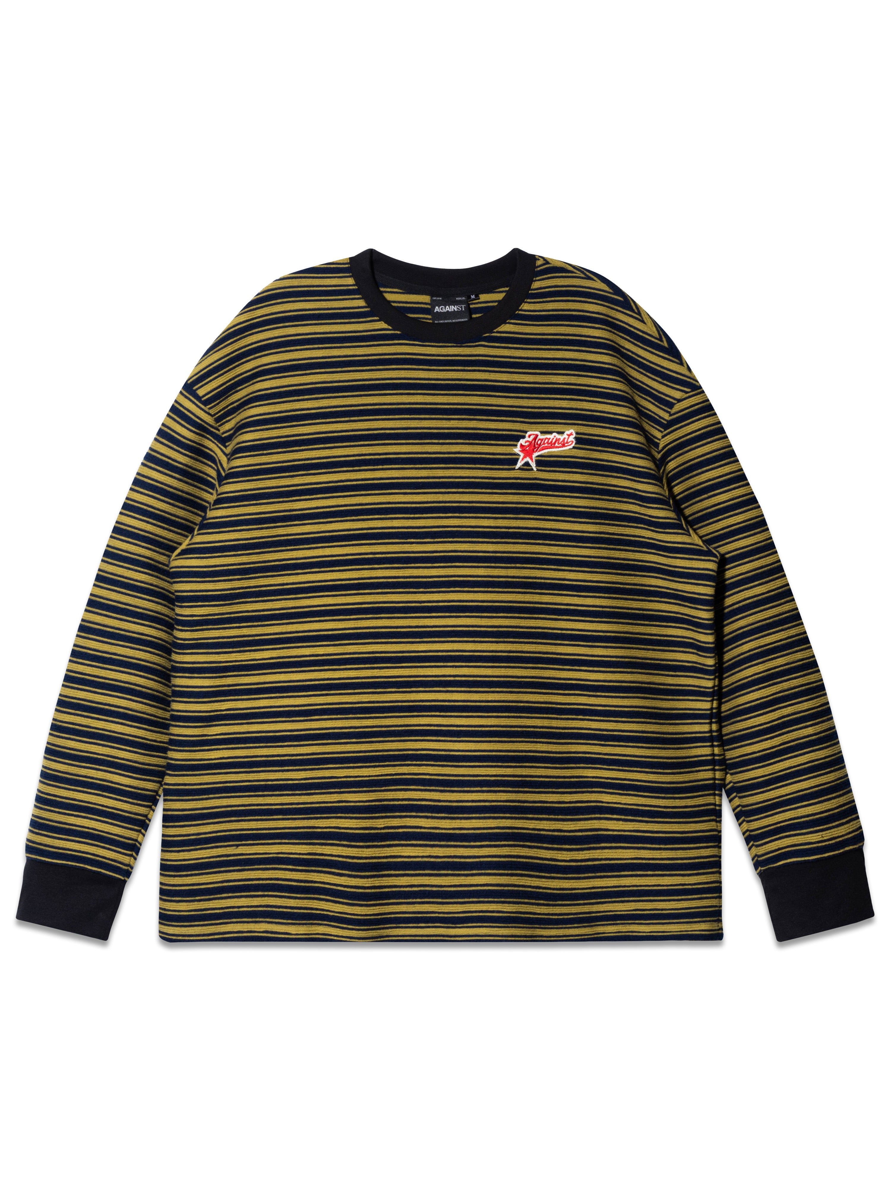 STRIPE STAR LOUNGE TEE YELLOW NAVY – AGAINST LAB