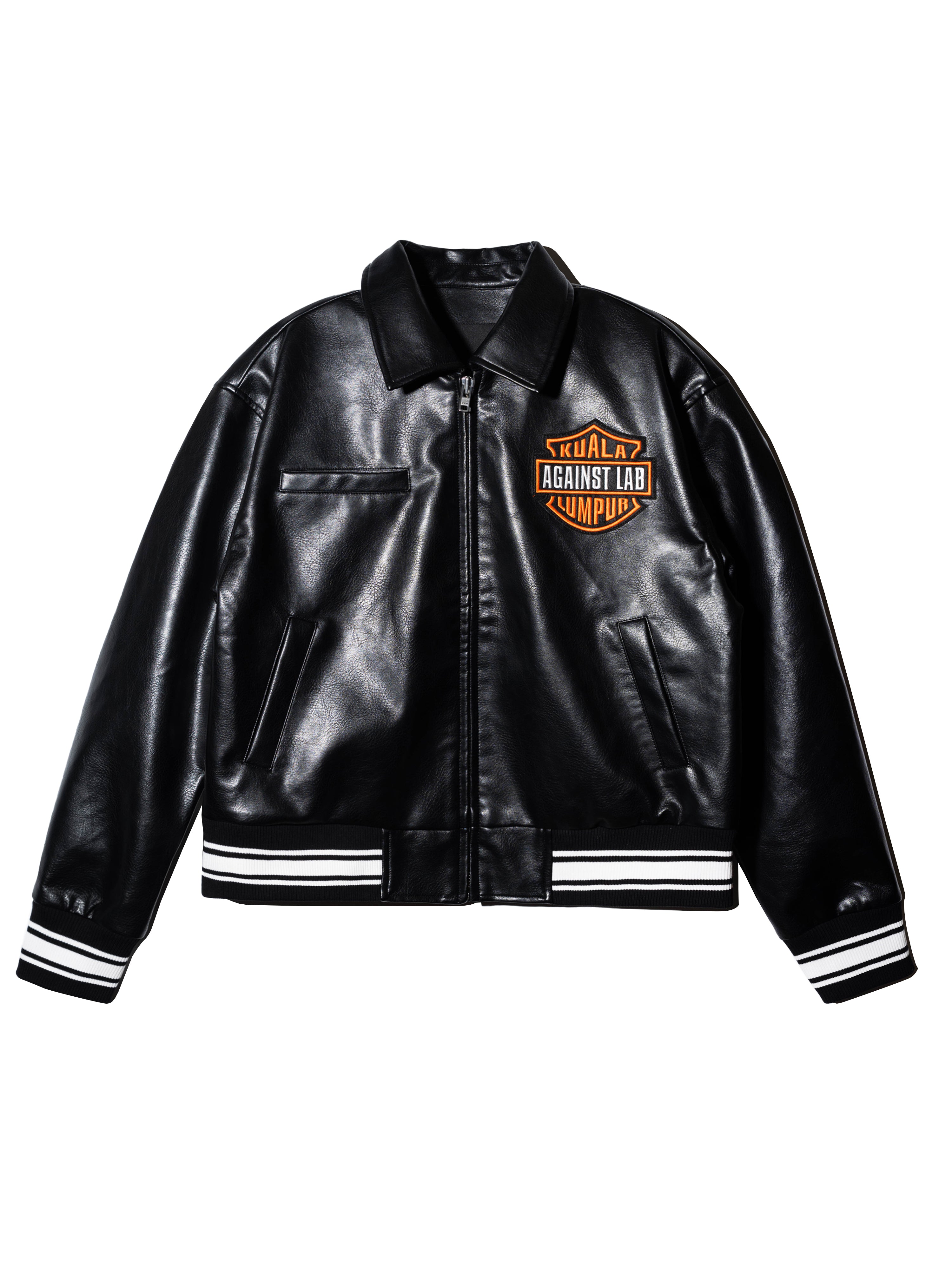 LEATHER BIKE JACKET – AGAINST LAB.