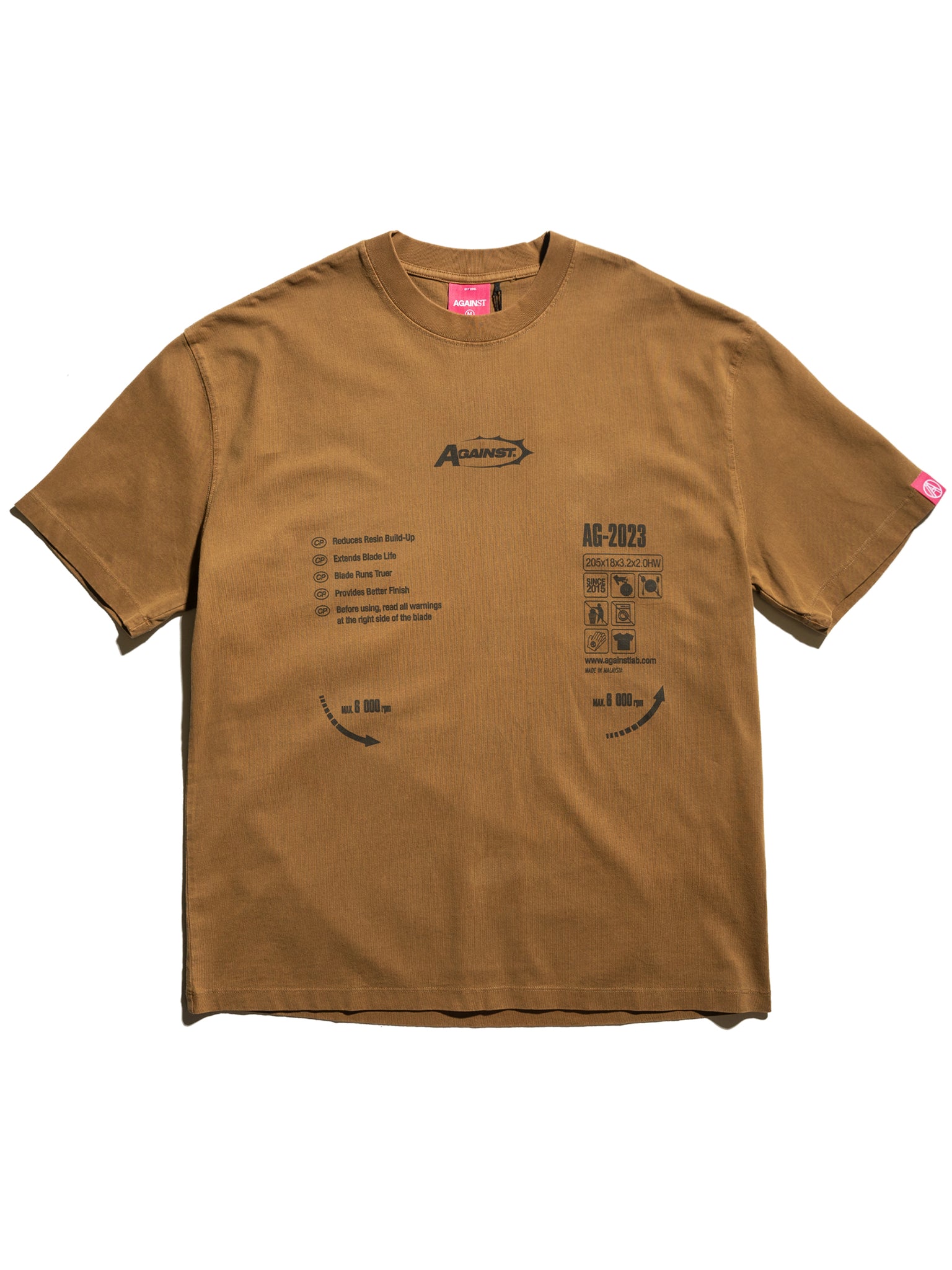 WASHED BLADE TEE BROWN