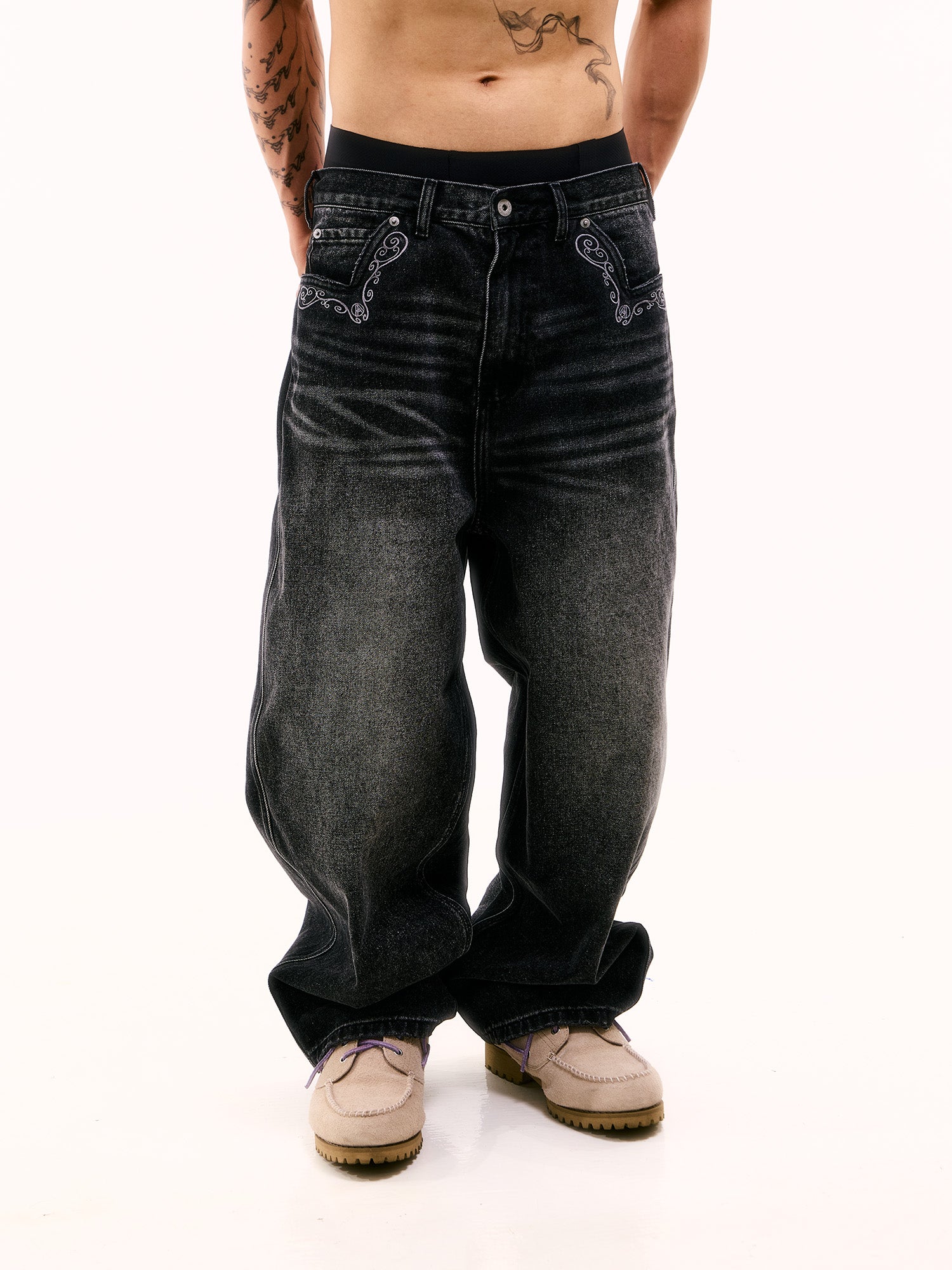 COWBOY WASHED PERFECT JEANS BLACK