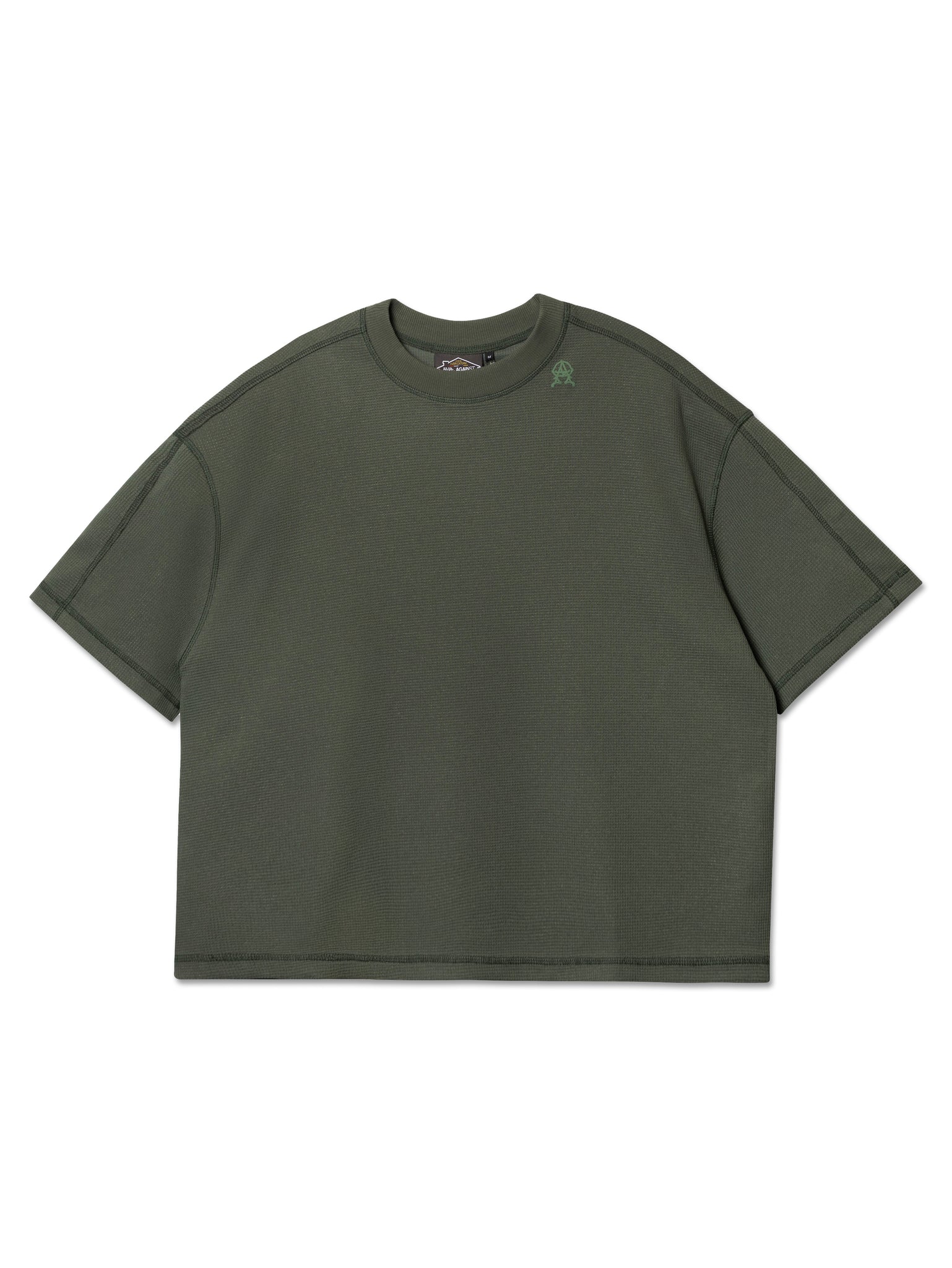 AGAINST X HDPC FABRICATOR WAFFLE TEE MOSS