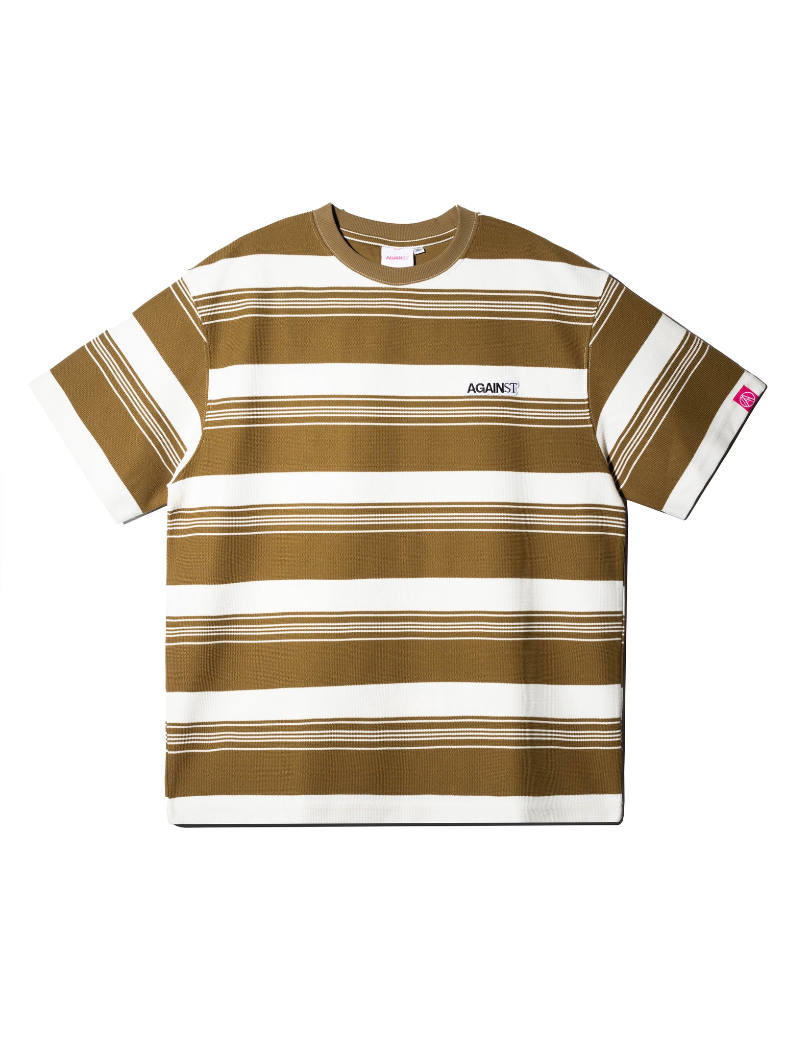 BIG STRIPE TEE BROWN