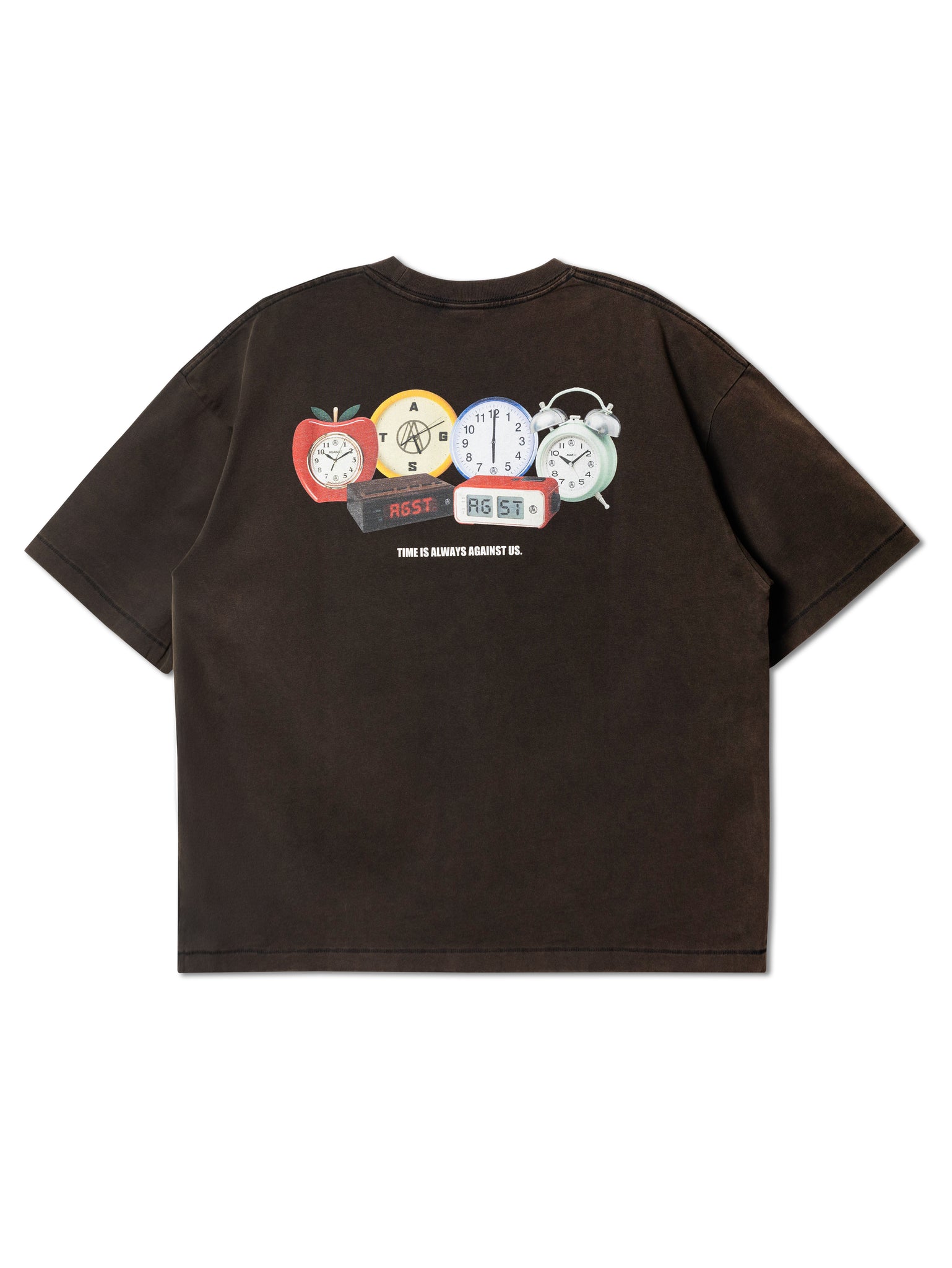 NOW OR NEVER TEE WASHED BROWN