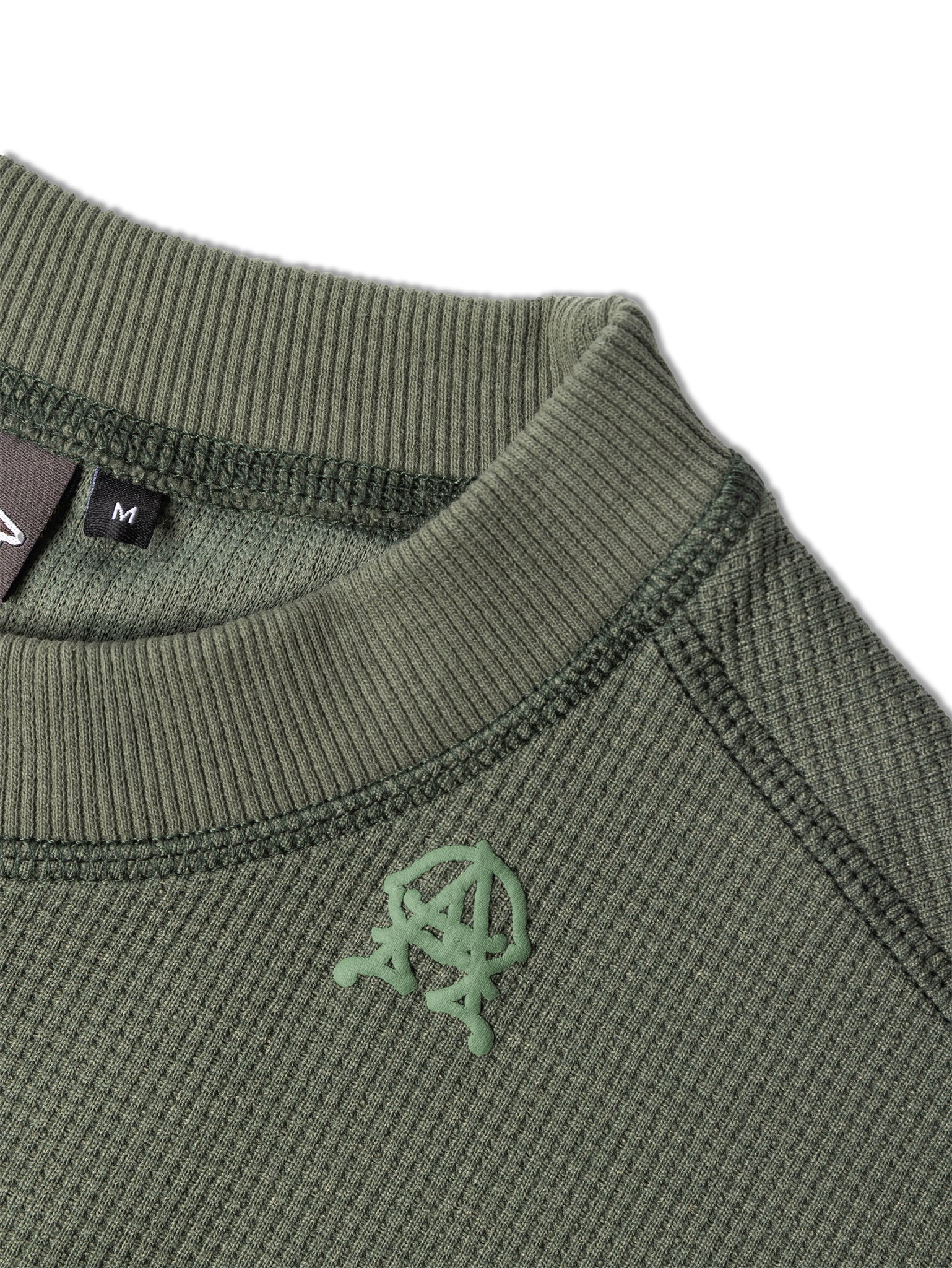 AGAINST X HDPC FABRICATOR WAFFLE TEE MOSS