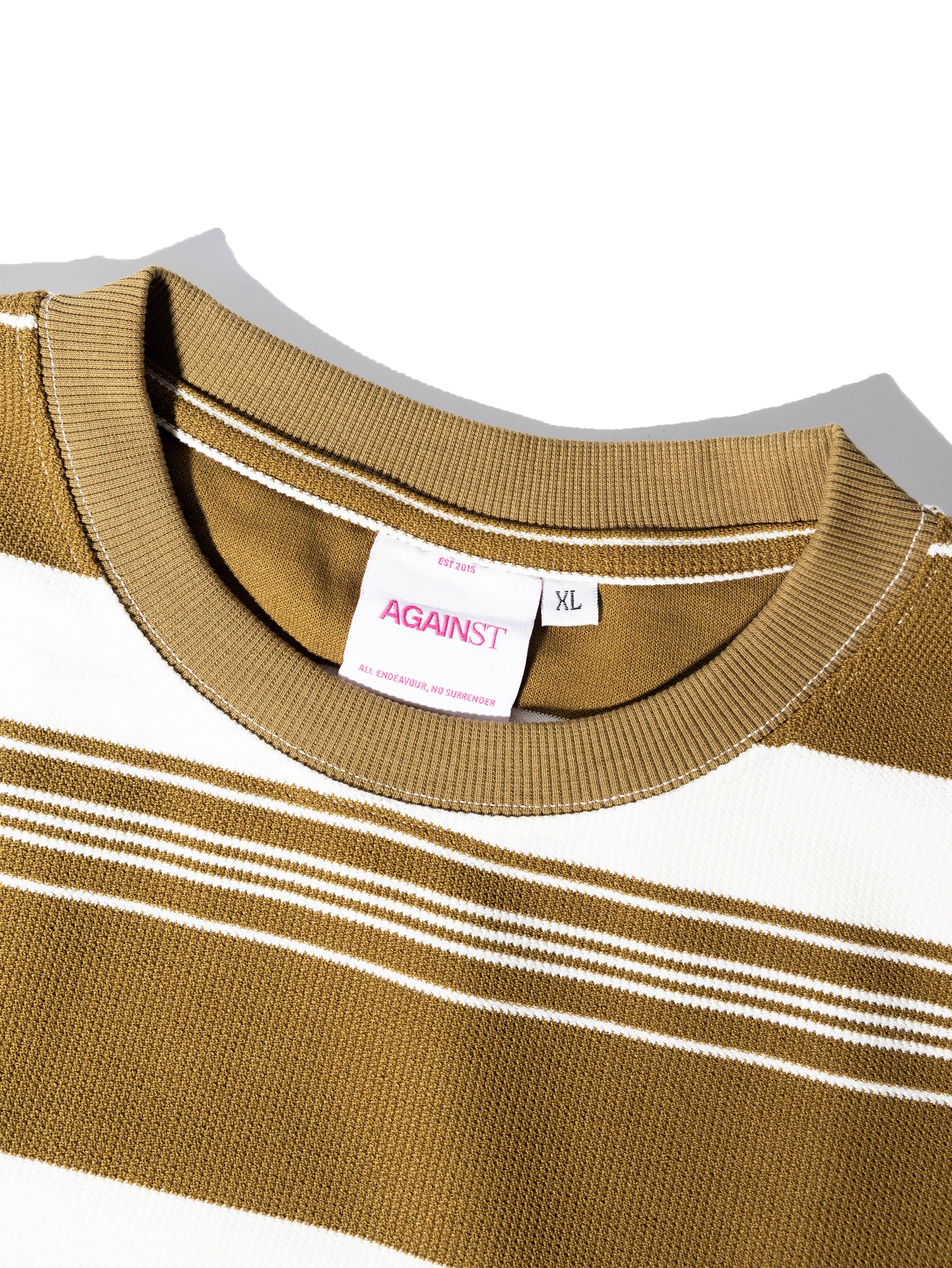 BIG STRIPE TEE BROWN