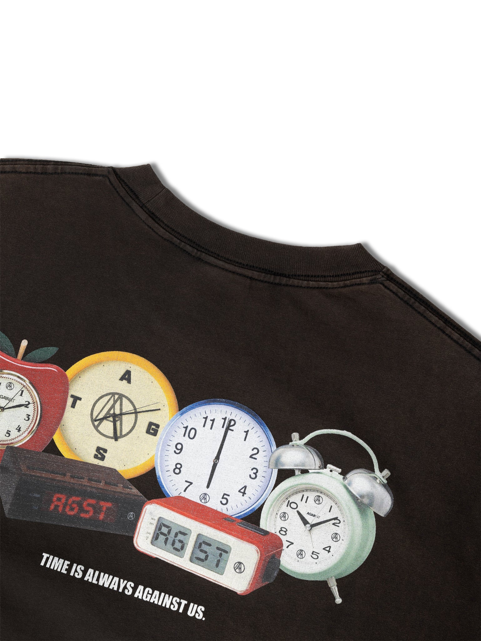 NOW OR NEVER TEE WASHED BROWN