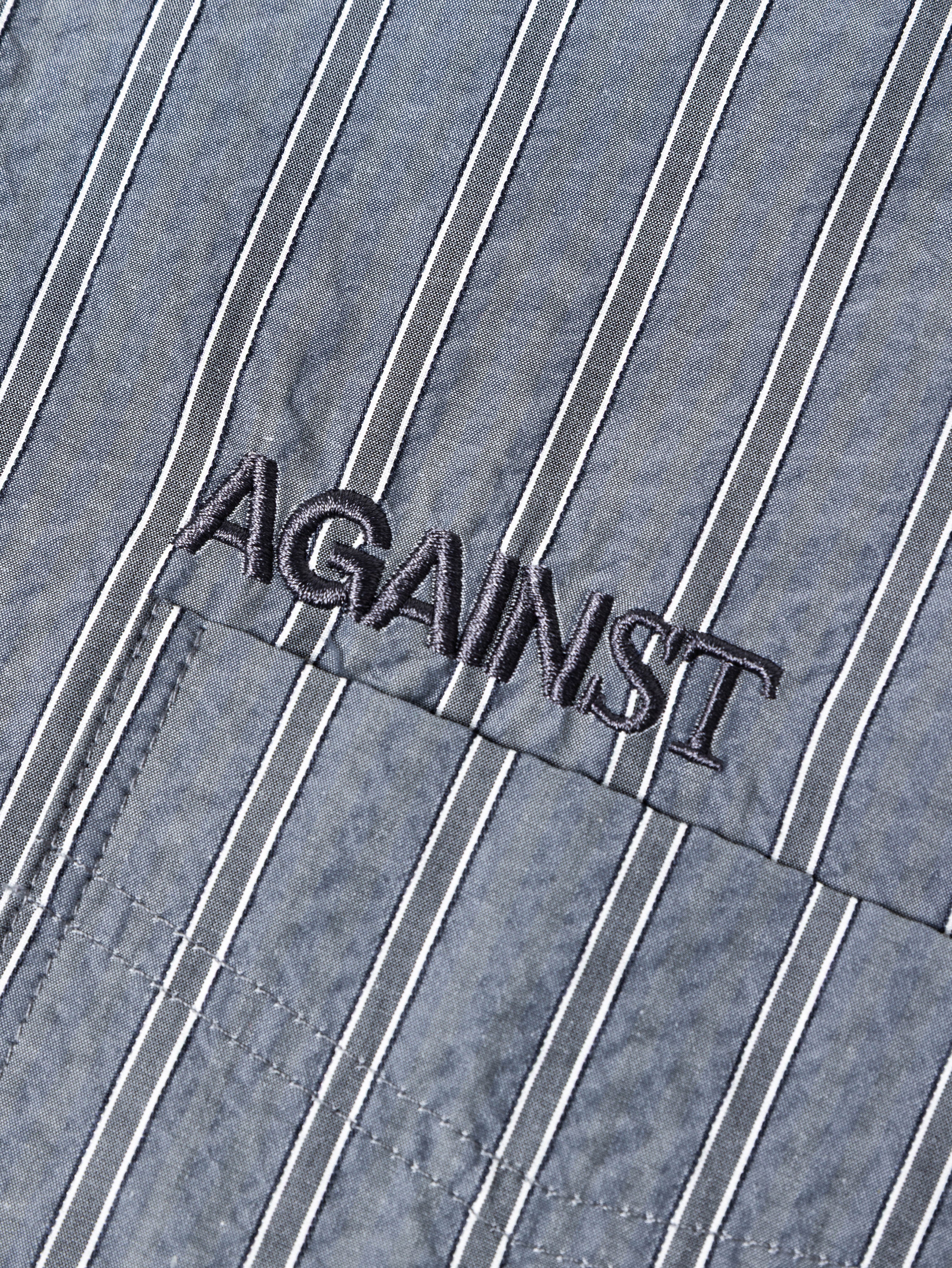 STRIPE STANDARD SHIRT GREY – AGAINST LAB.