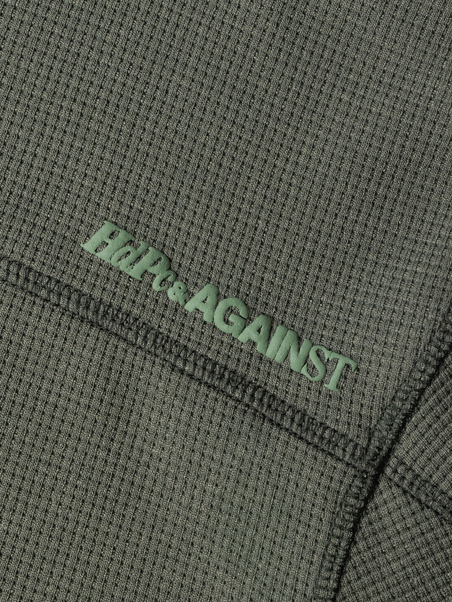 AGAINST X HDPC FABRICATOR WAFFLE TEE MOSS