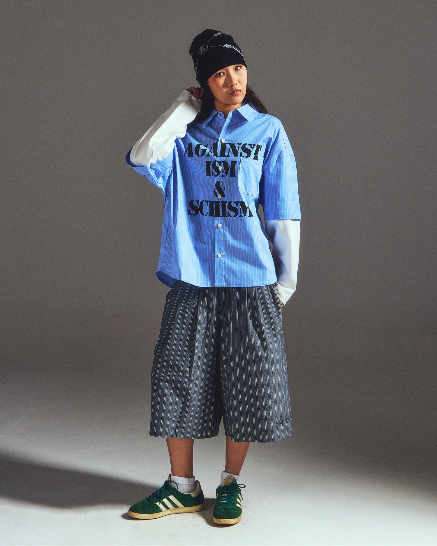 ISM & SCHISM LAYERED SHIRT BLUE – AGAINST LAB.