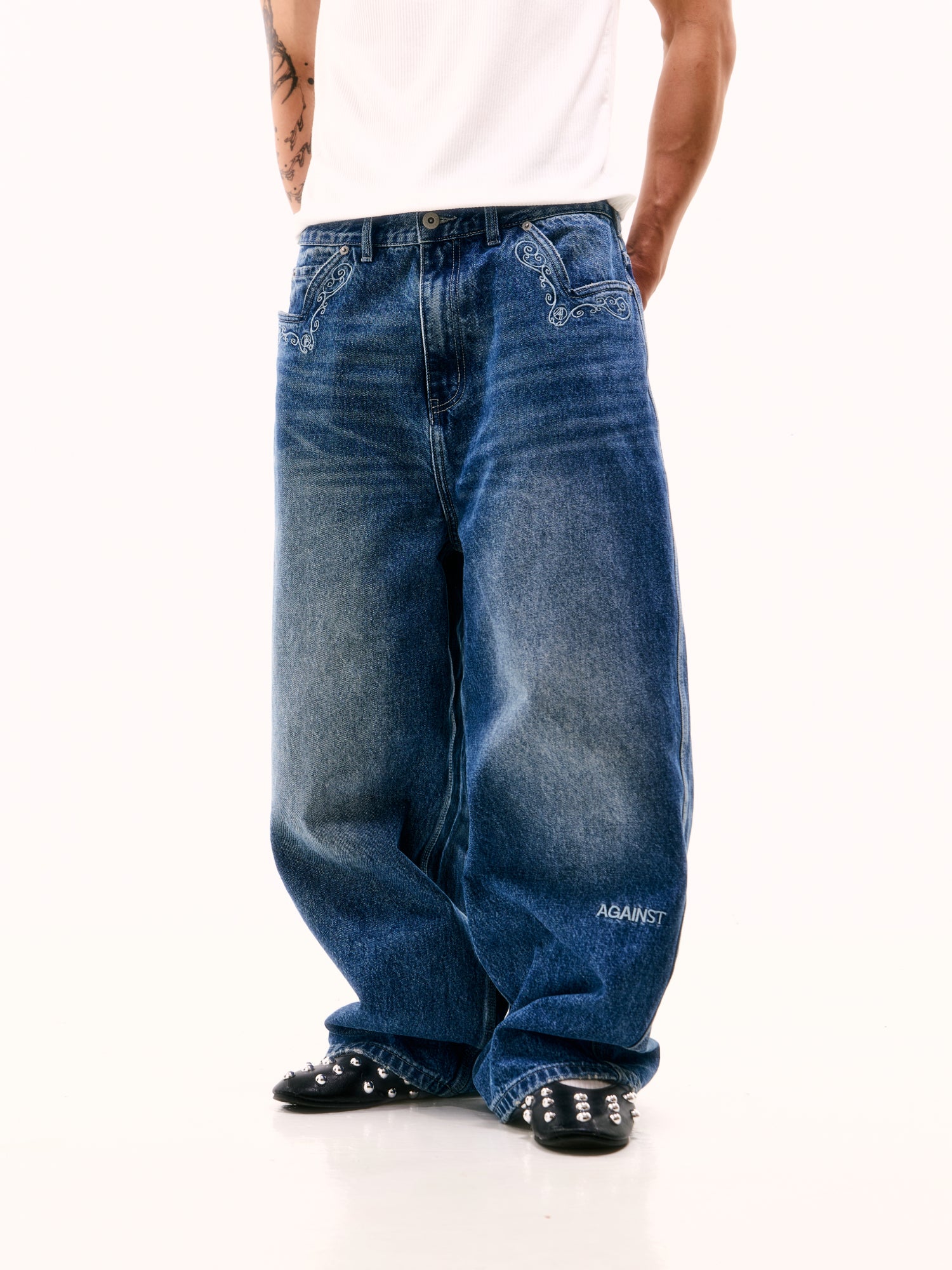 COWBOY WASHED PERFECT JEANS BLUE