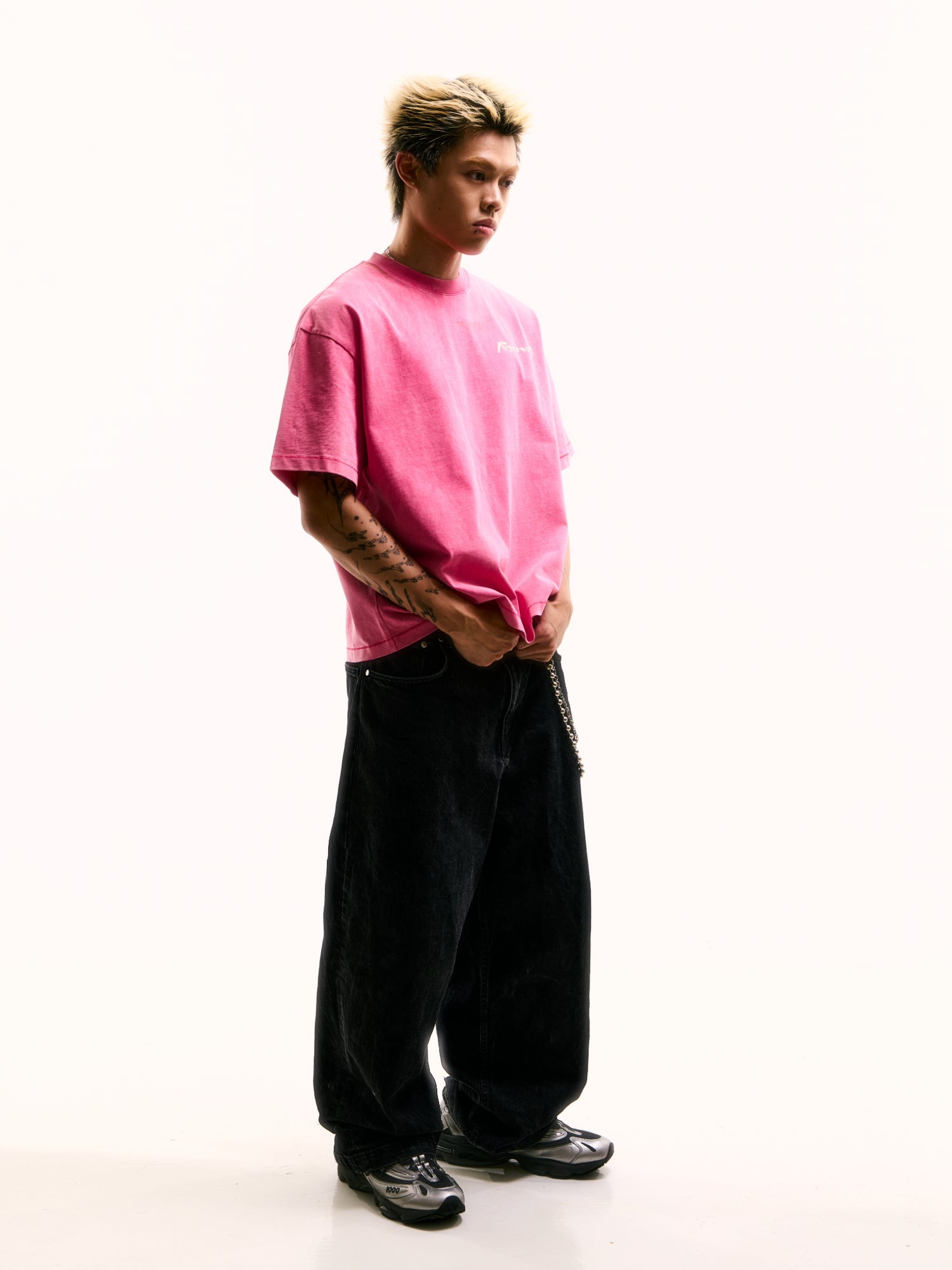 AFACTS TEE WASHED PINK