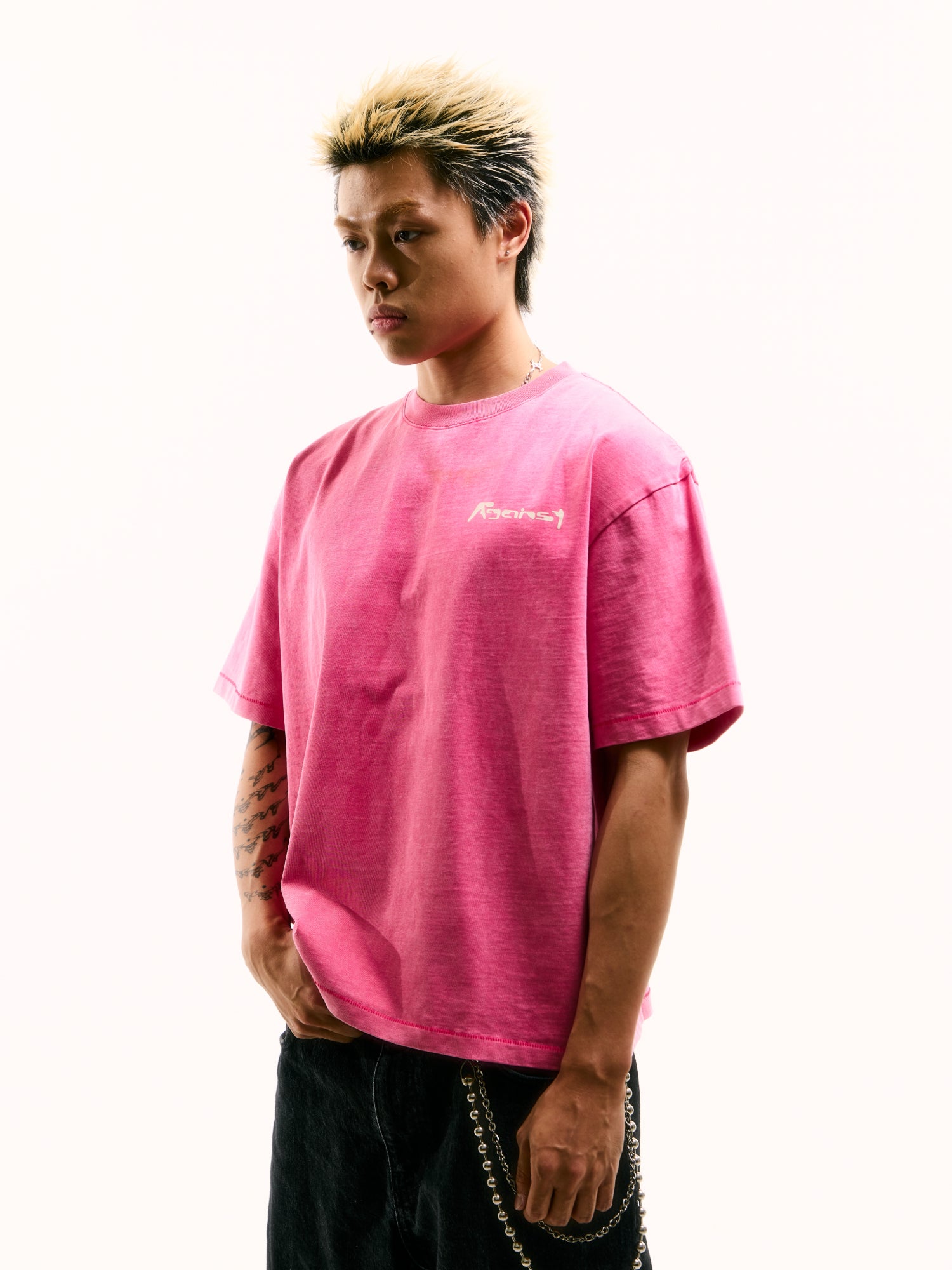 AFACTS TEE WASHED PINK