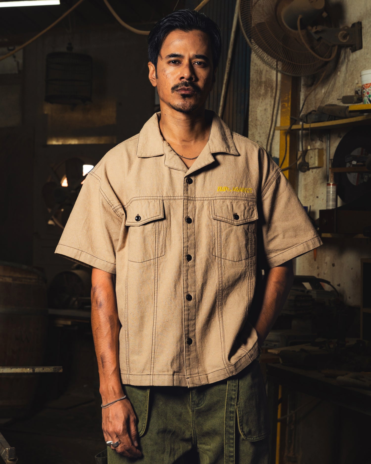 AGAINST X HDPC FABRICATOR SHIRT KHAKI