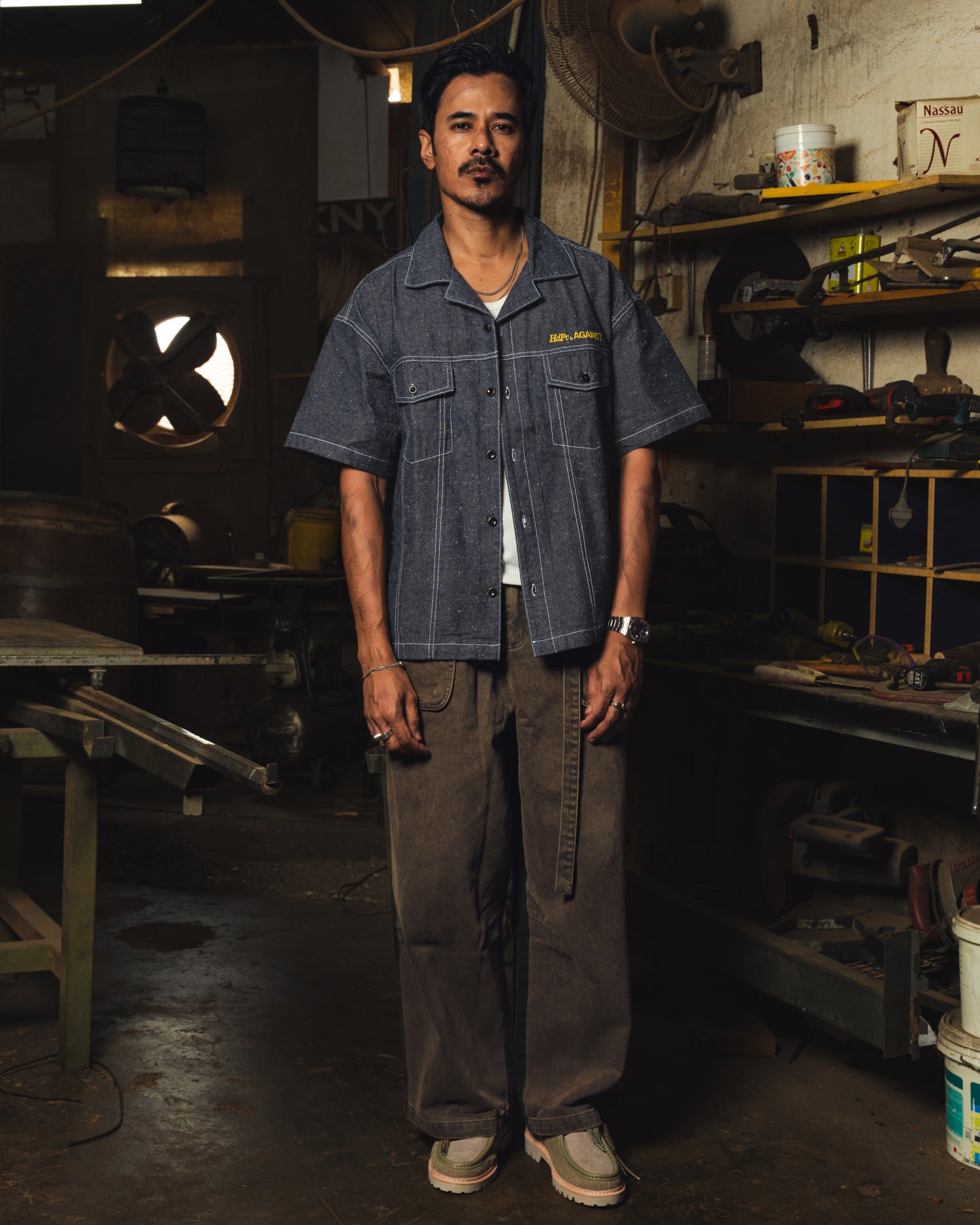 AGAINST X HDPC FABRICATOR SHIRT DENIM