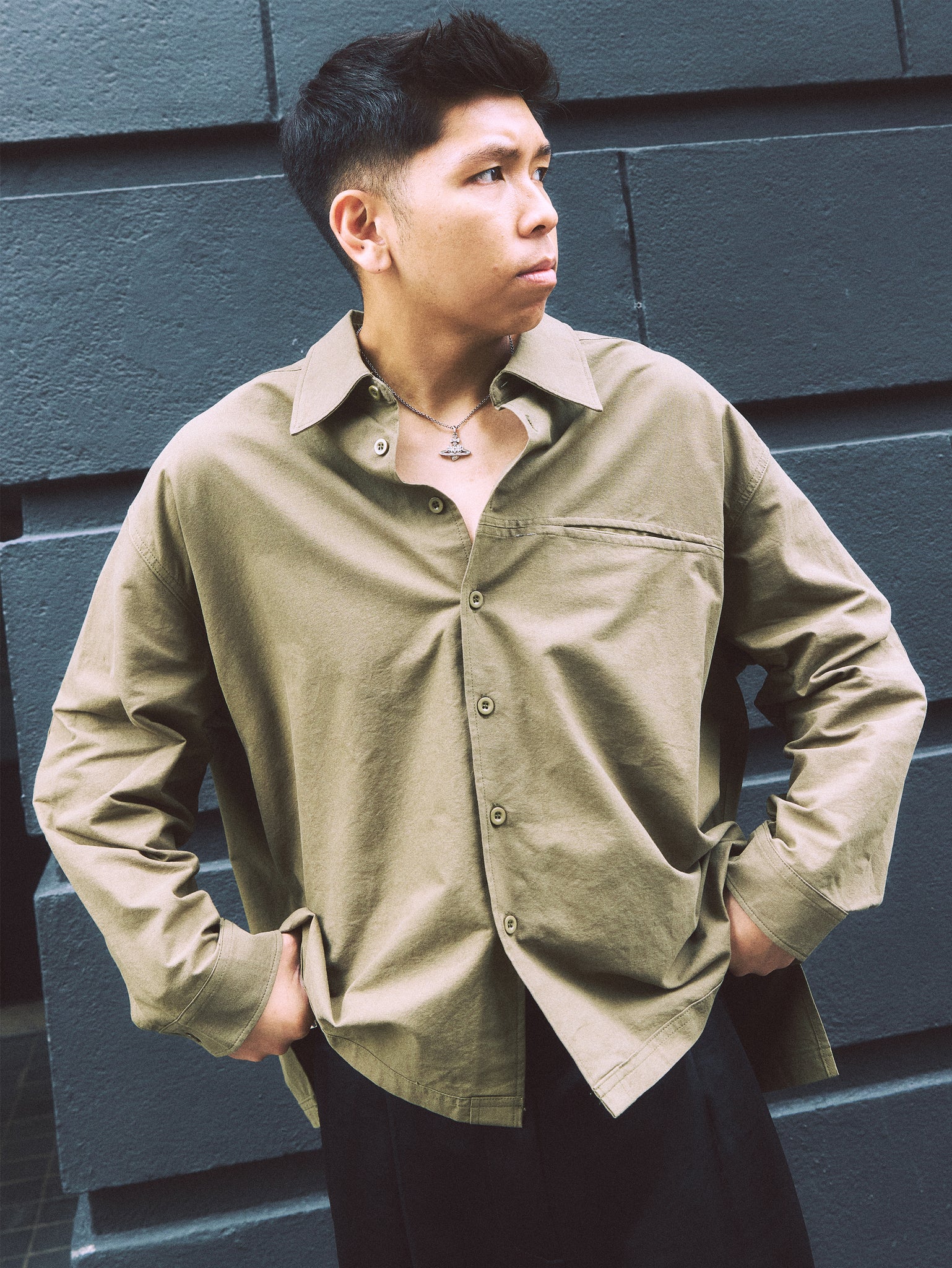 abp. 'FU' BIG BRO SHIRT 2.0 OLIVE