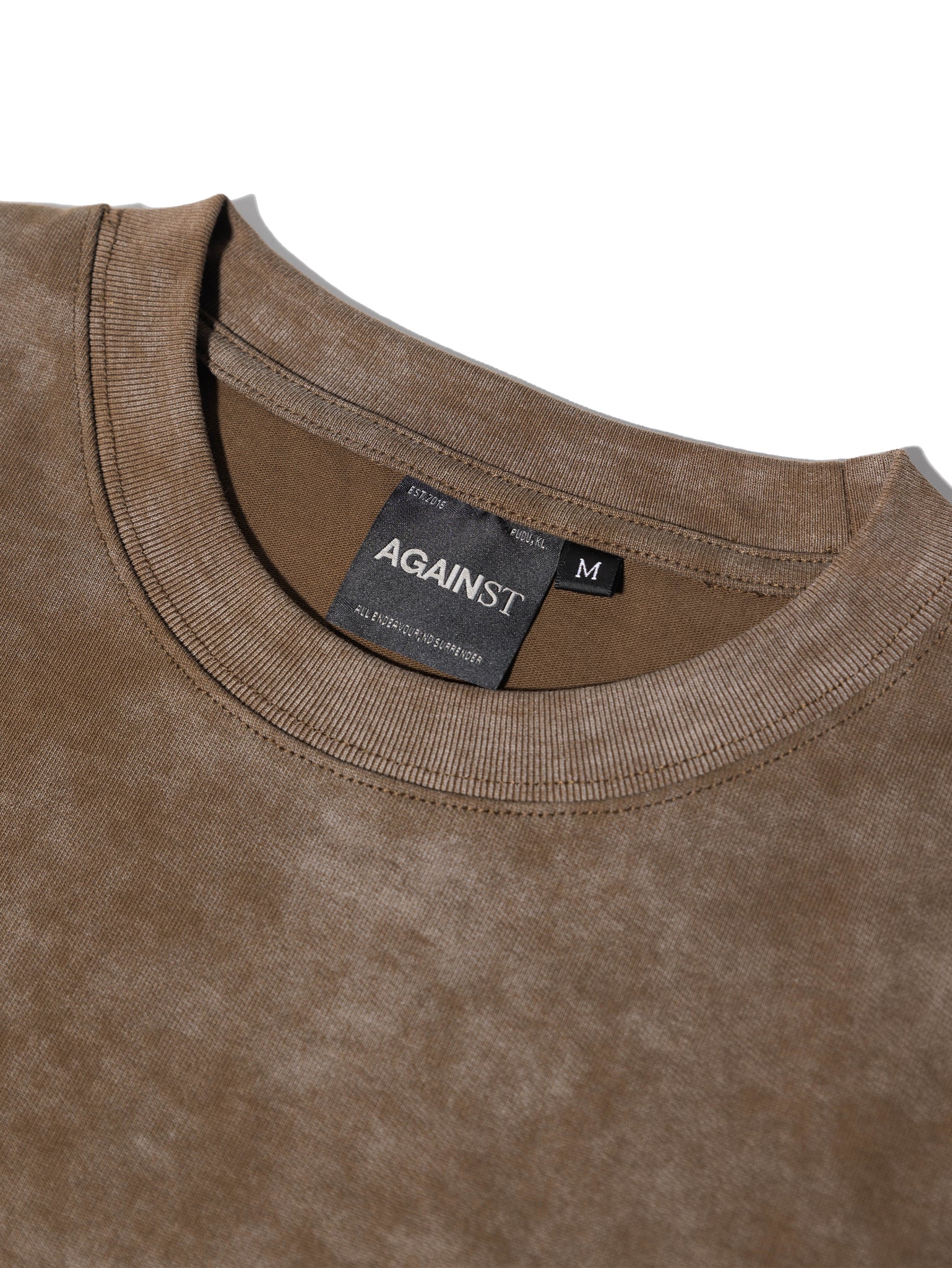 LOGO WASHED TEE BROWN