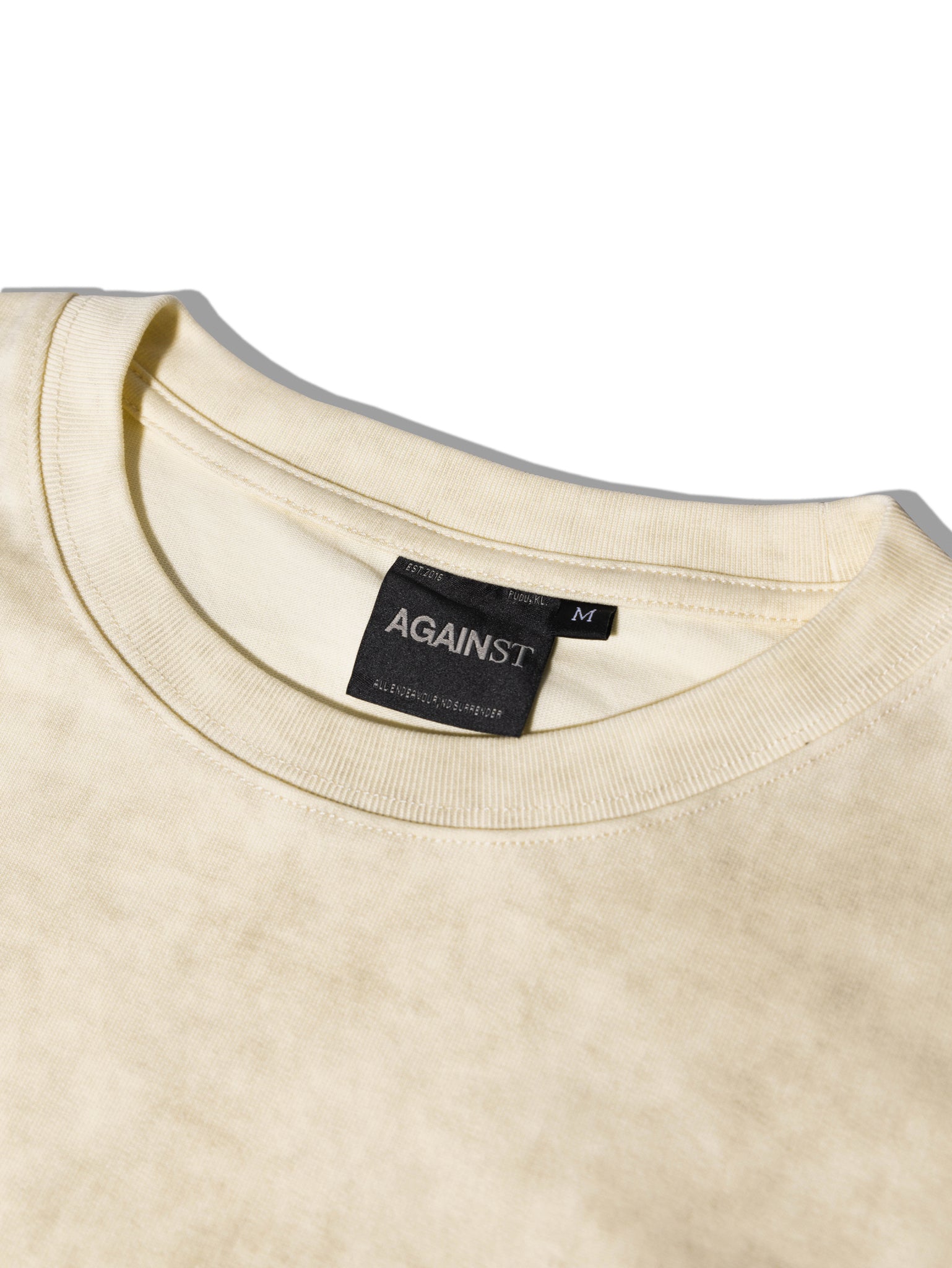 LOGO WASHED TEE CREAM