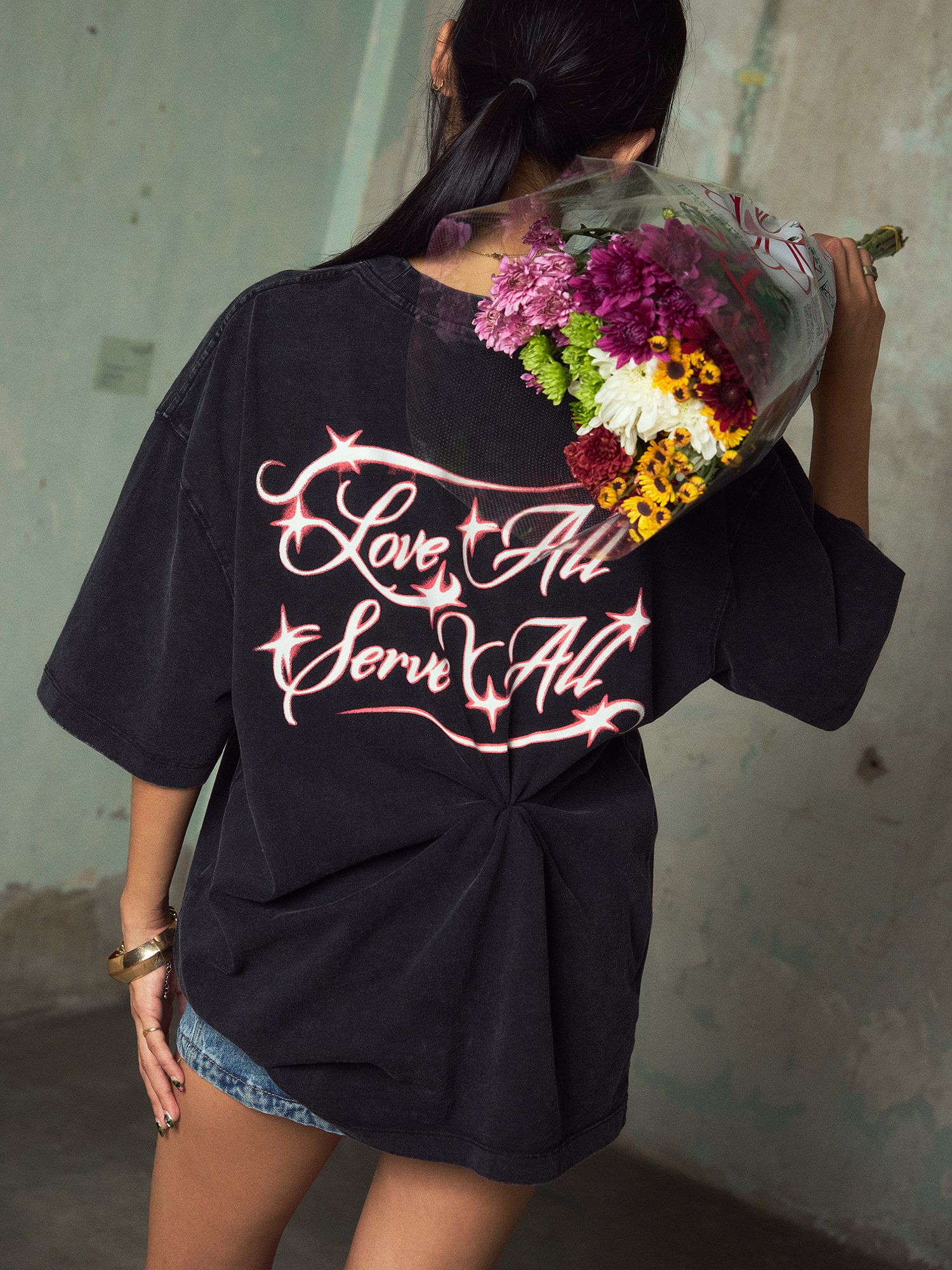 LOVE ALL WASHED TEE – AGAINST LAB.