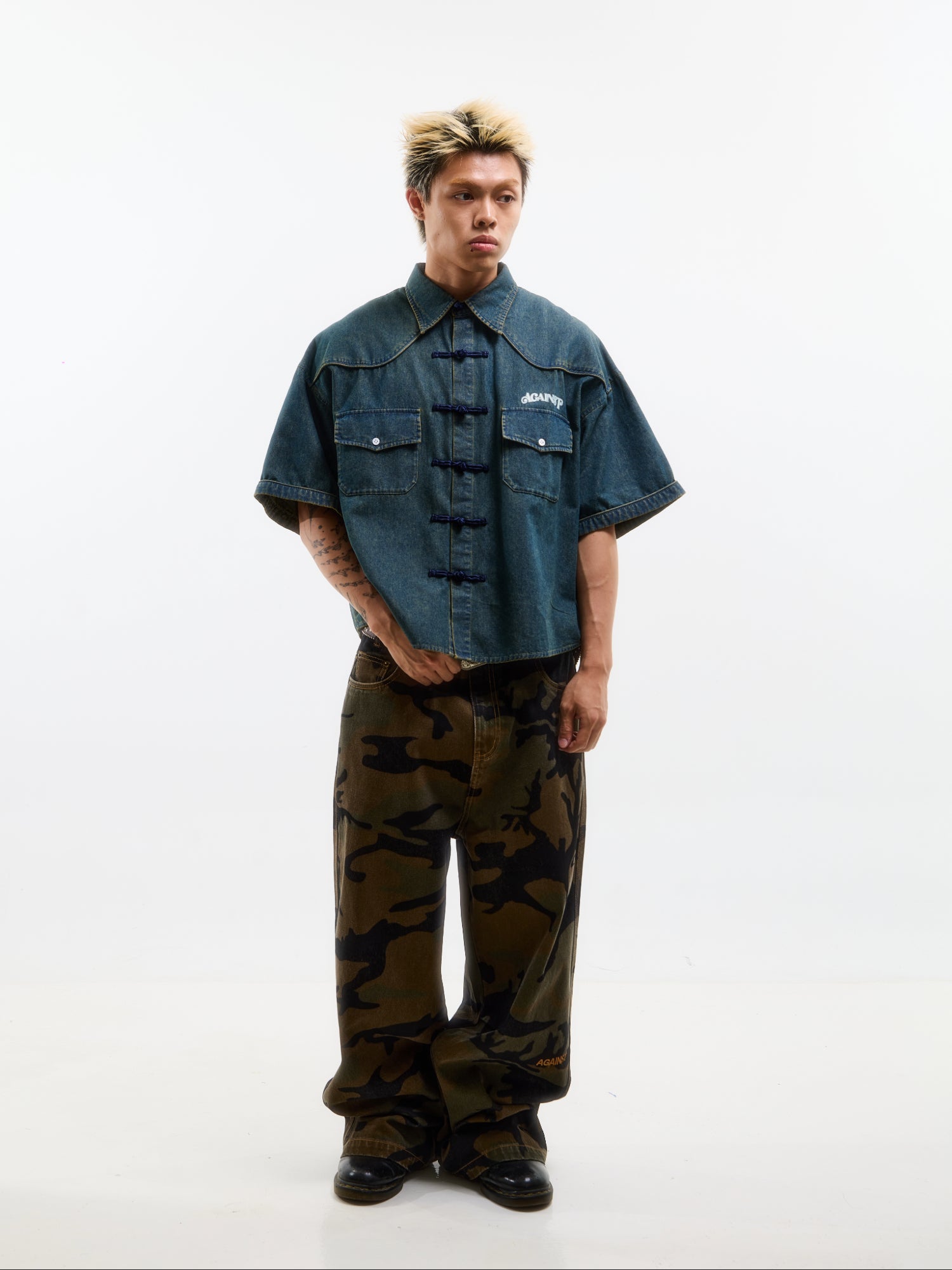 WESTERN ORIENTAL CHAPO SHIRT DARK BLUE