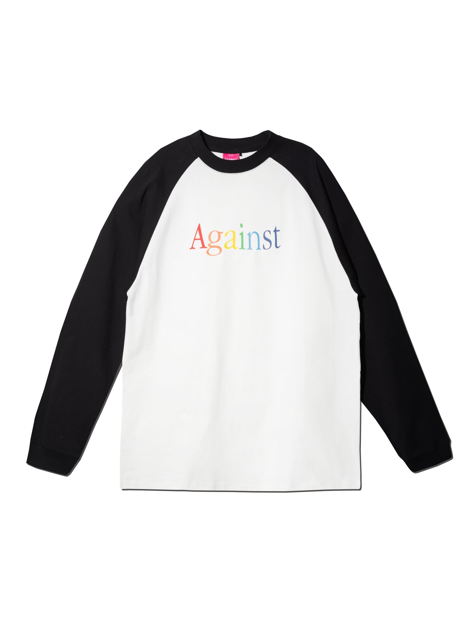 SPELLOUT RAGLAN L/S TEE WHITE