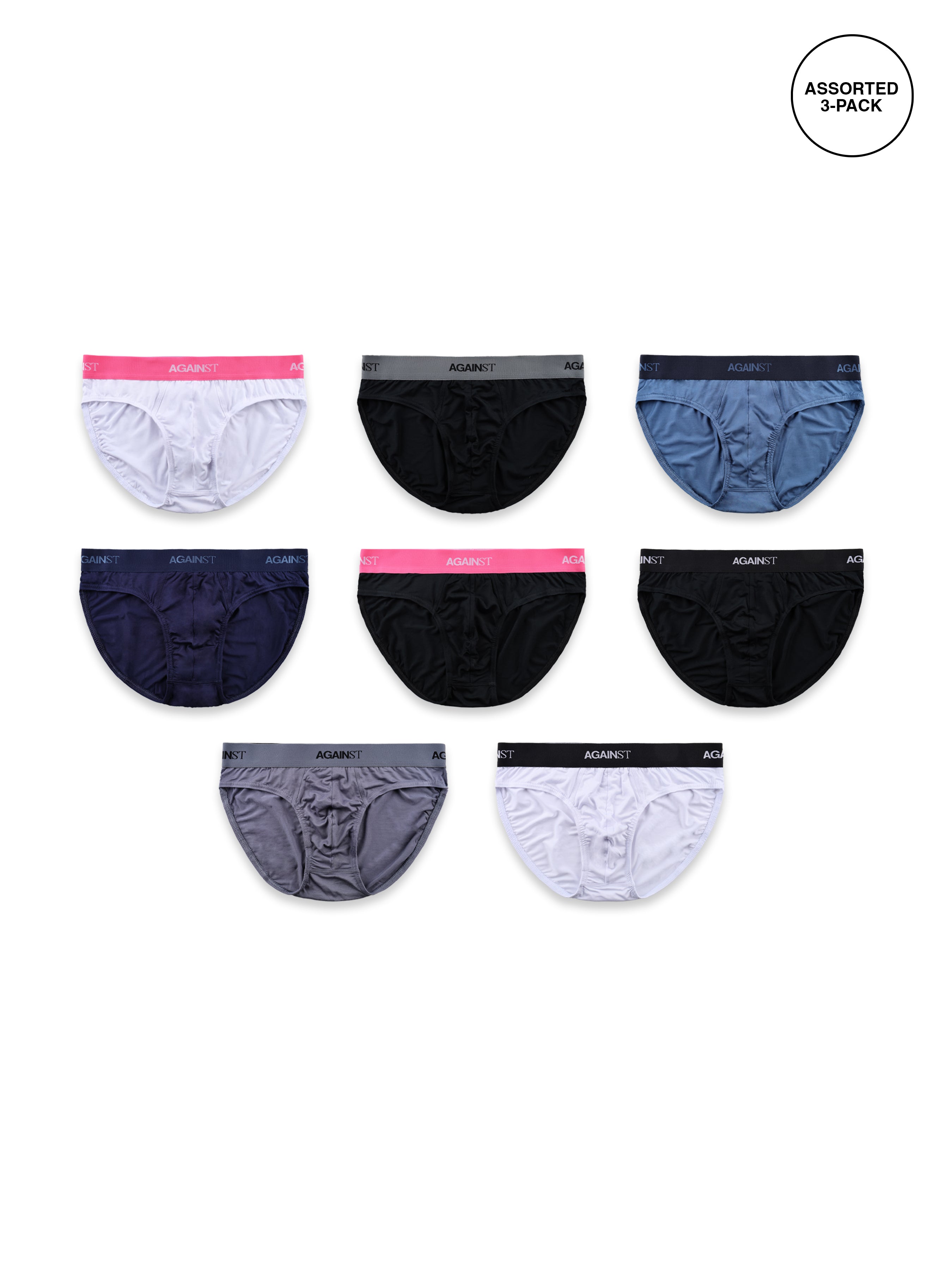 CLASSIC PLAIN MINI BRIEFS (3-PACK) – AGAINST LAB.