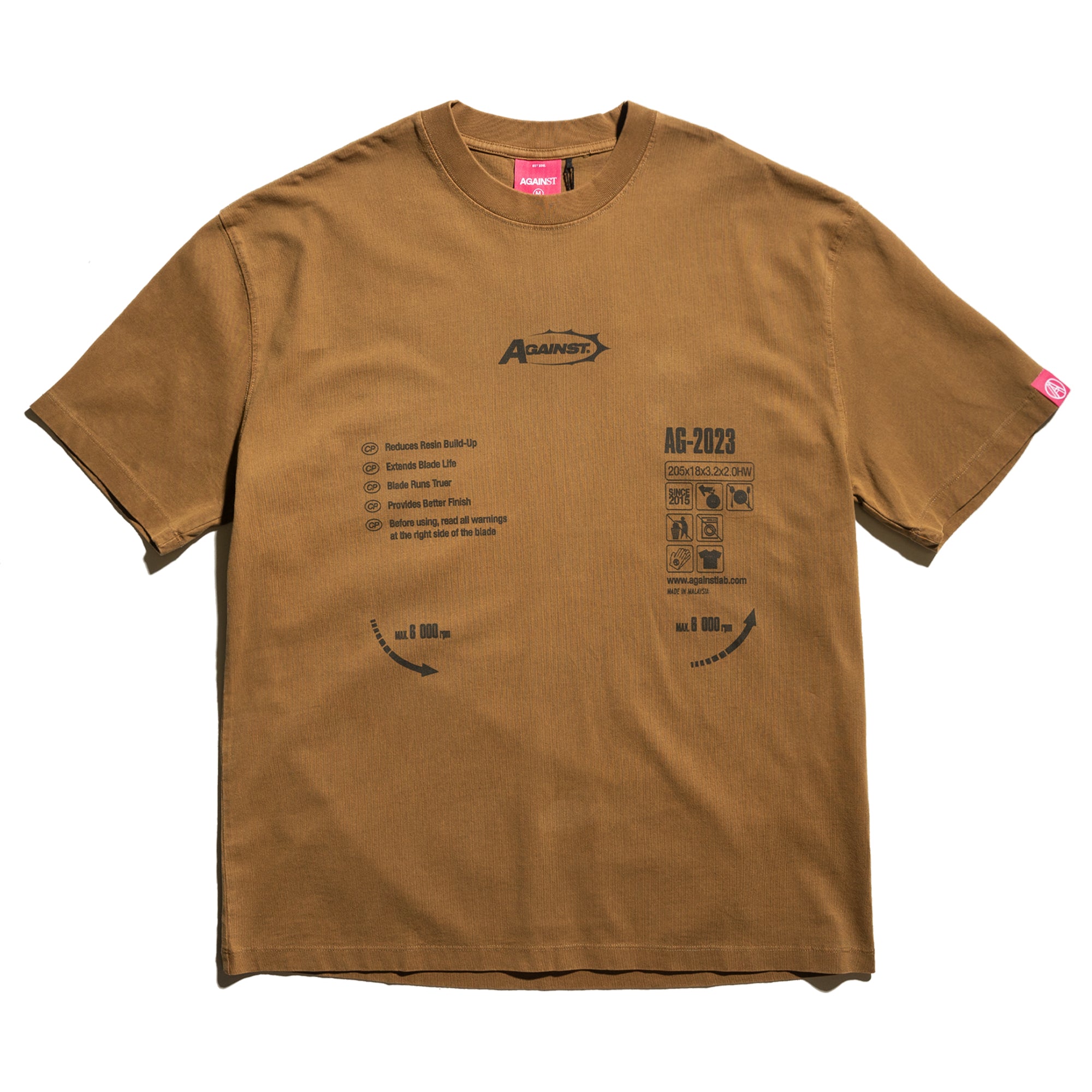 WASHED BLADE TEE BROWN