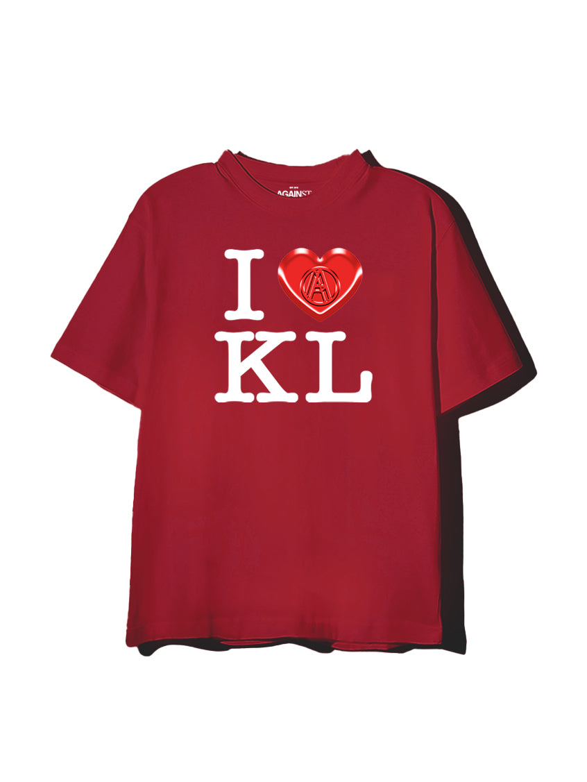 I <3 KL TEE WINE RED