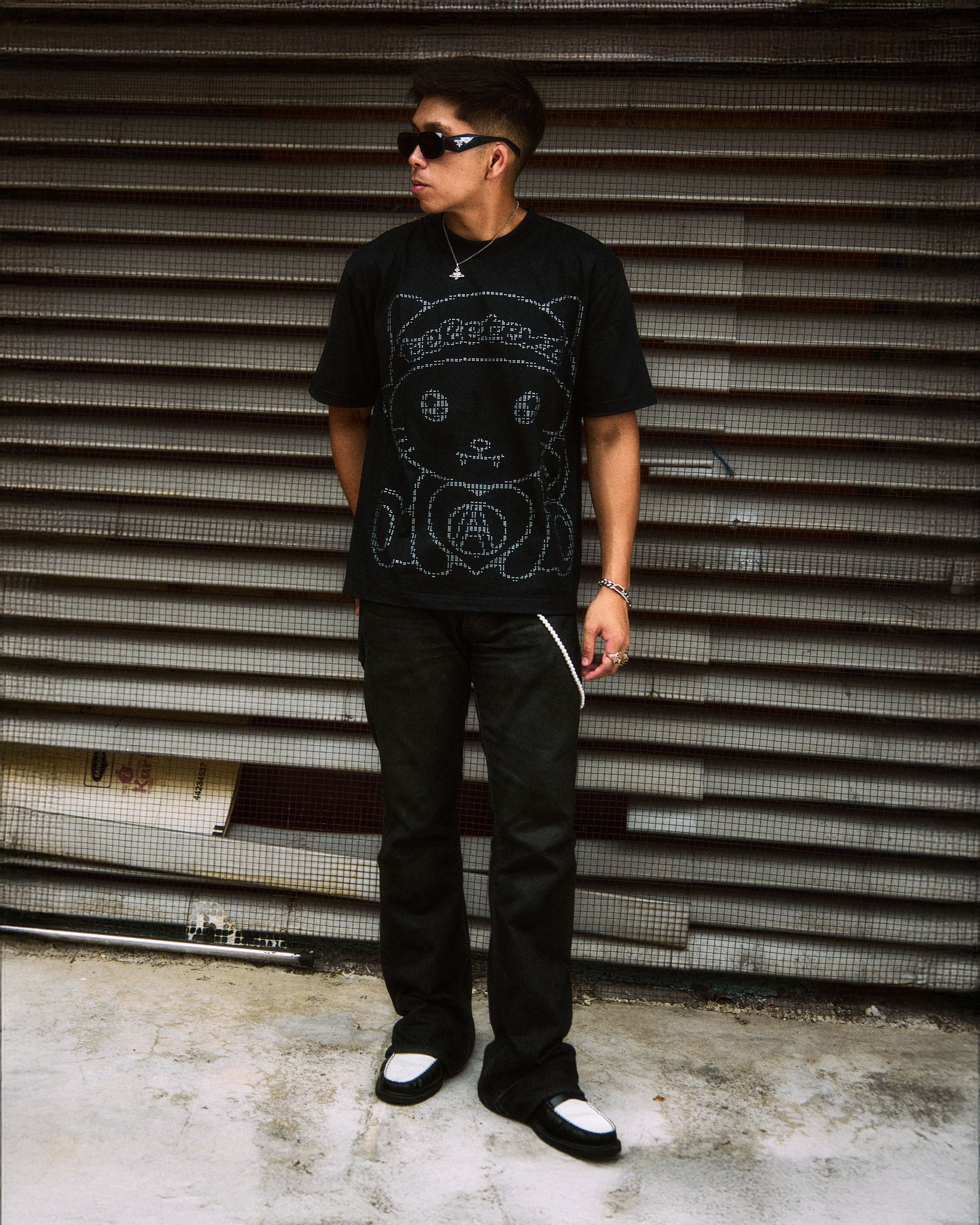 TELETEXT KAOMOJI TEE BLACK