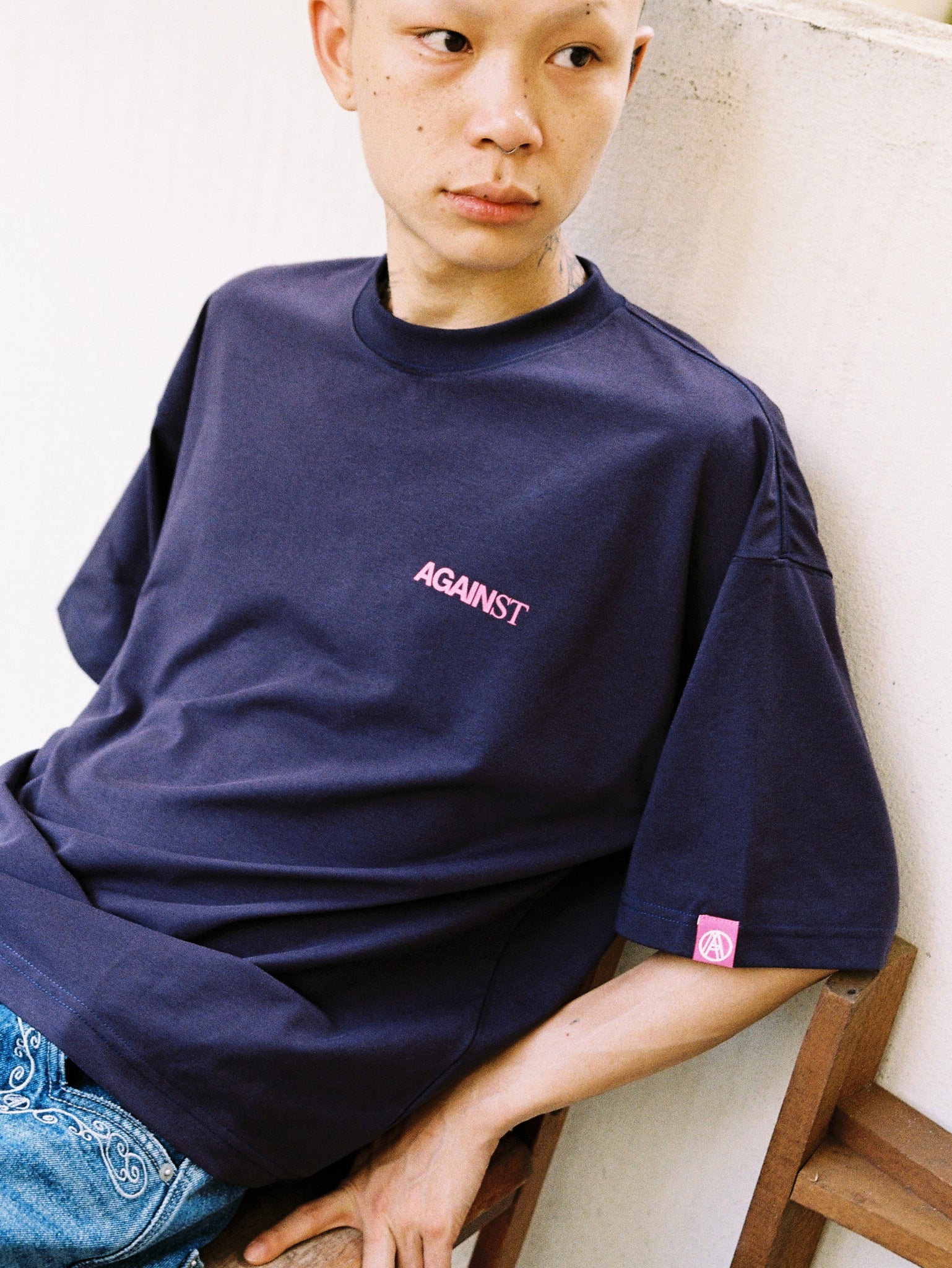 BOXY ALL DAY TEE NAVY